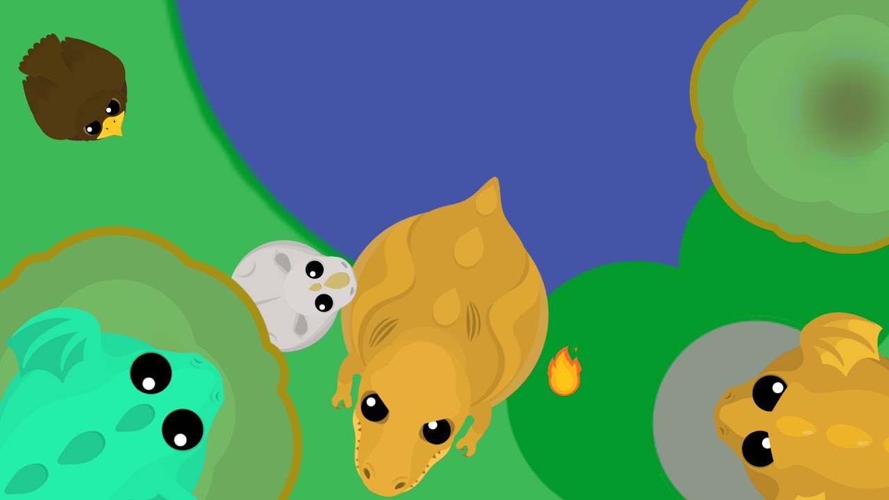 Mope.io/ Land monster kills Black dragon/ White rhino kills T-rex ...