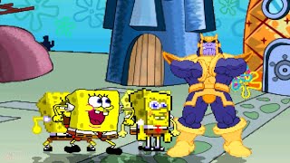 THERE'S NOT ONLY ONE SPONGEBOB IN THE SEA! 4 SPONGEBOBS VERSUS THANOS!