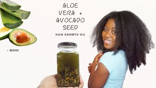 HOMEMADE - ALOE VERA & AVOCADO SEED OIL FOR MASSIVE HAIR GROWTH | Y'all Need to Try This | angelique