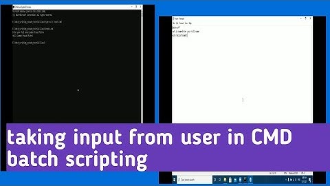 Learn Batch Scripting part3: taking input from user #batchscripting #cmd #learnbatchscripting