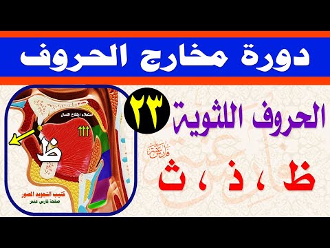 مخارج الحروف الحروف اللثوية ذ ث ظ