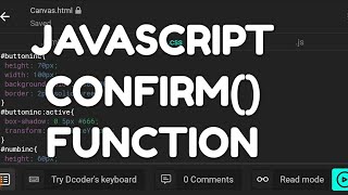 Javascript Confirm Function With Html Button Tutorial For Beginners