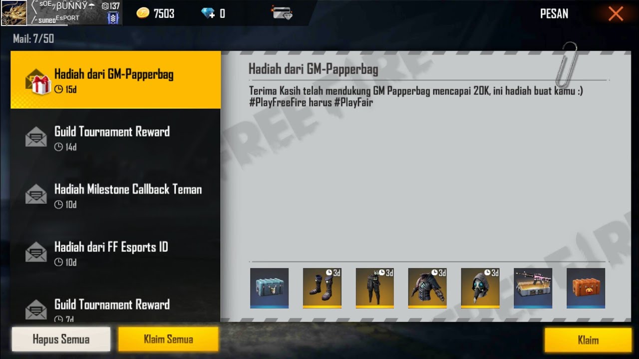 Kode Redeem free fire terbaru - YouTube