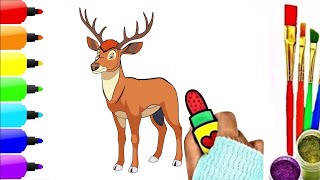 Kiyik chizish / Нарисуйте оленя / Draw a deer