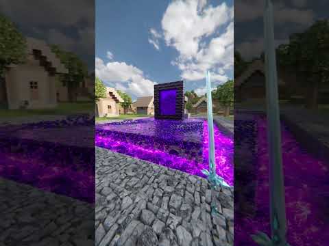 100 Blazes from Realistic Nether Portal / Minecraft RTX #minecraft #shorts