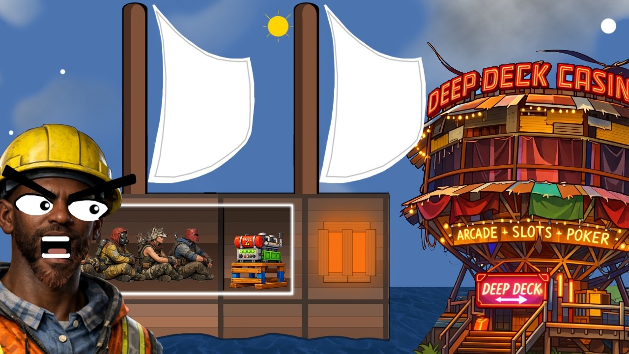 Я построил РАБОЧИЙ паром в Rust для нового обновления военно-морской тематики, и всем он очень по...