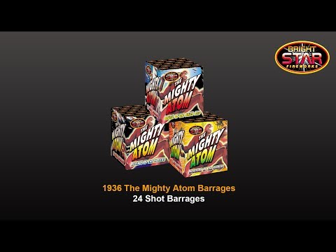 Bright Star Fireworks - 1936 The Mighty Atom 24 Shot Barrages