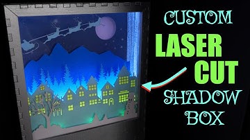 LASER CUT SHADOW BOX | Cardstock, Wood & Acrylic ft. Monport ONYX 55W CO2 Laser