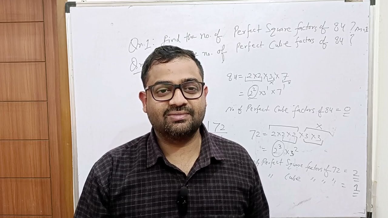 Perfect Square Factors Perfect Cube Factors Distinct Prime Factors Perfect Square Factors Perfect Cube Factors Distinct Prime Factors