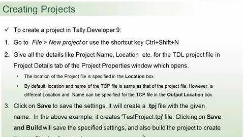 Basic components of TDL   Working in Tally Developer 9