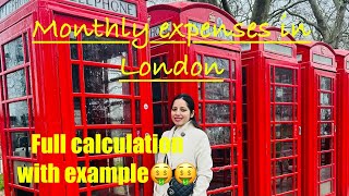 Monthly cost of living in the UK 2024||Monthly expenses in London||Priya Mahajan