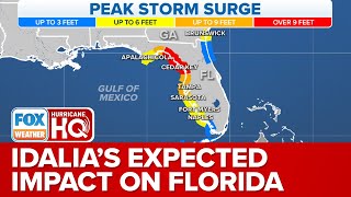 Storm Tracker: Idalia Could Produce Storm Surge Values In Excess Of 10 Feet