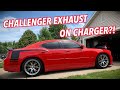 CHALLENGER  Exhaust on a CHARGER! OEM Mopar Catback!
