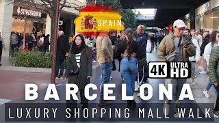 Biggest Shopping Mall of Barcelona, Spain February 2024 4K/HDR Walking Tour
