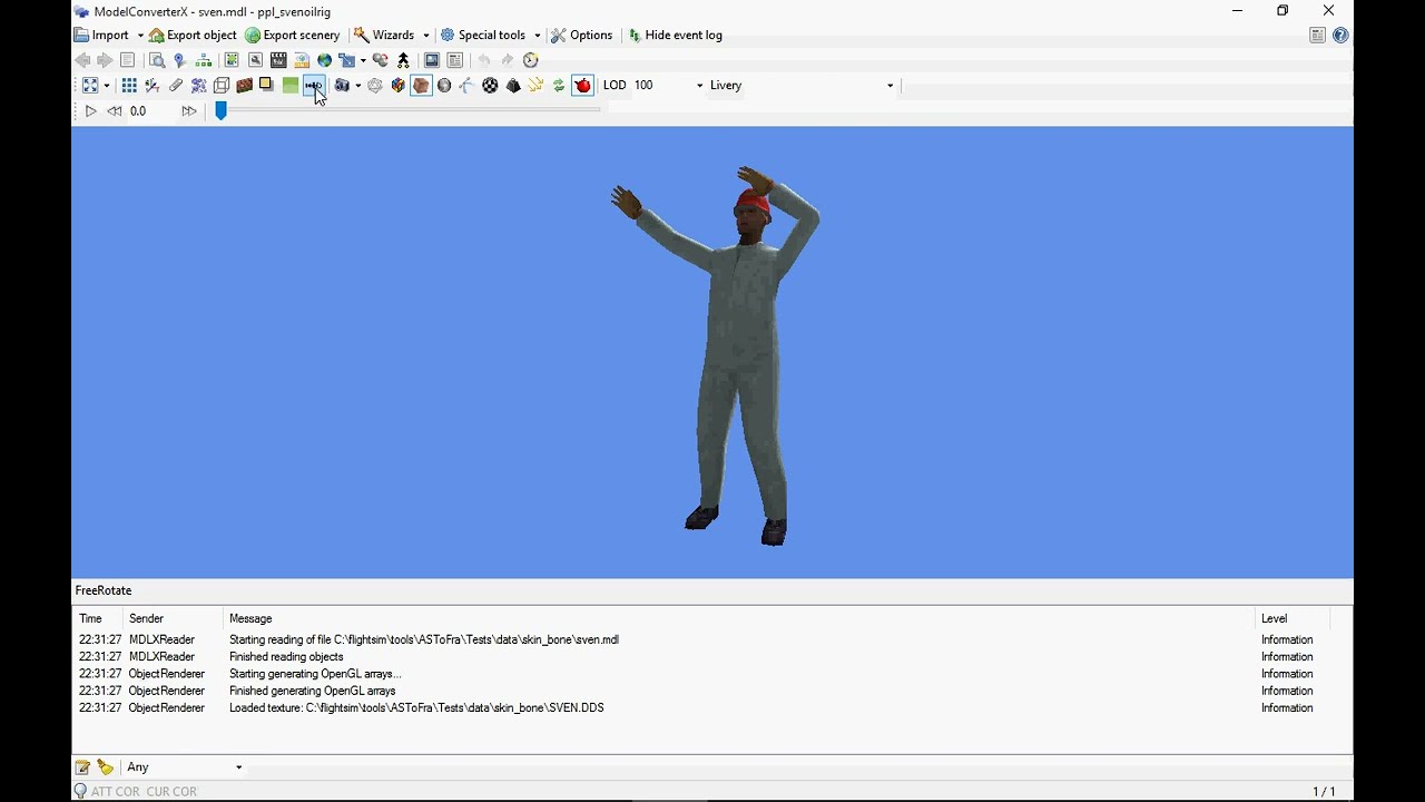 ModelConverterX | Skin and bone animations
