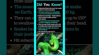Facts about snake. #shorts