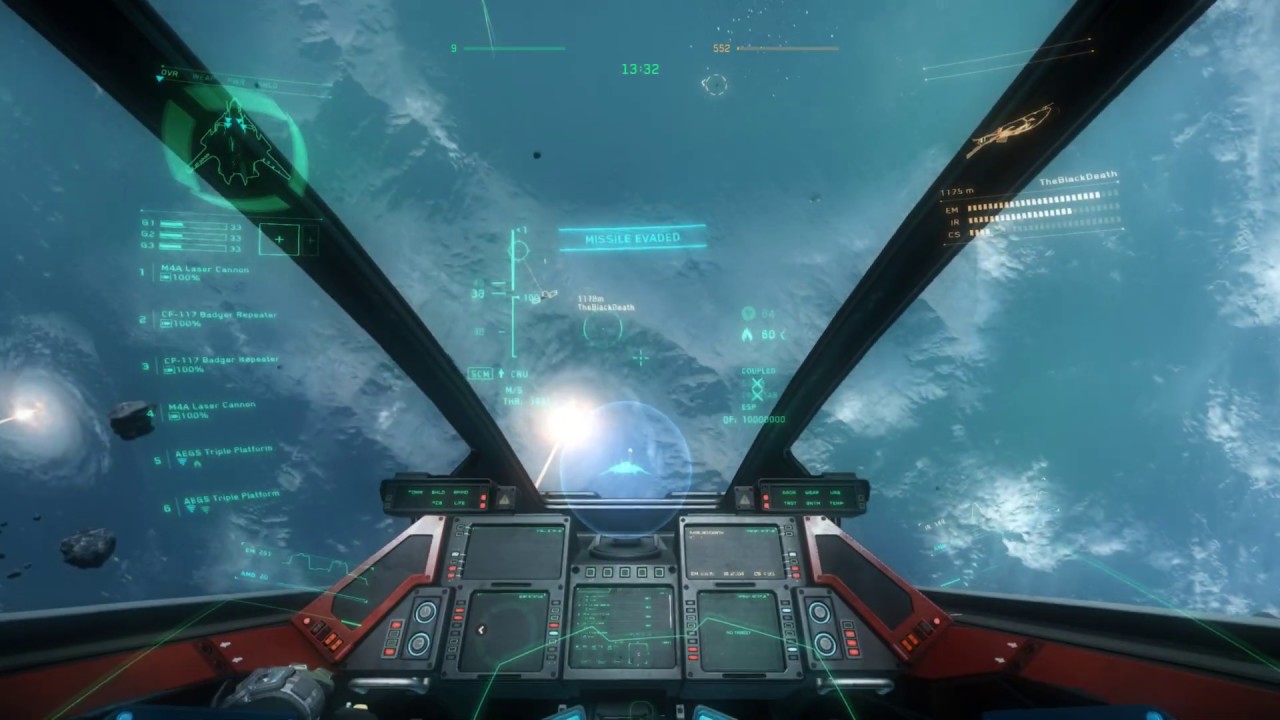Star Citizen 2.4 Sabre cockpit environment. YouTube