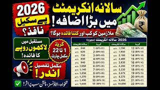 2026 Pay Scale Revised | Annual Increment Increase Chart | BPS 1 to 22 Complete Details | Salary