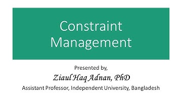 Constraint Management - Bottlenecks