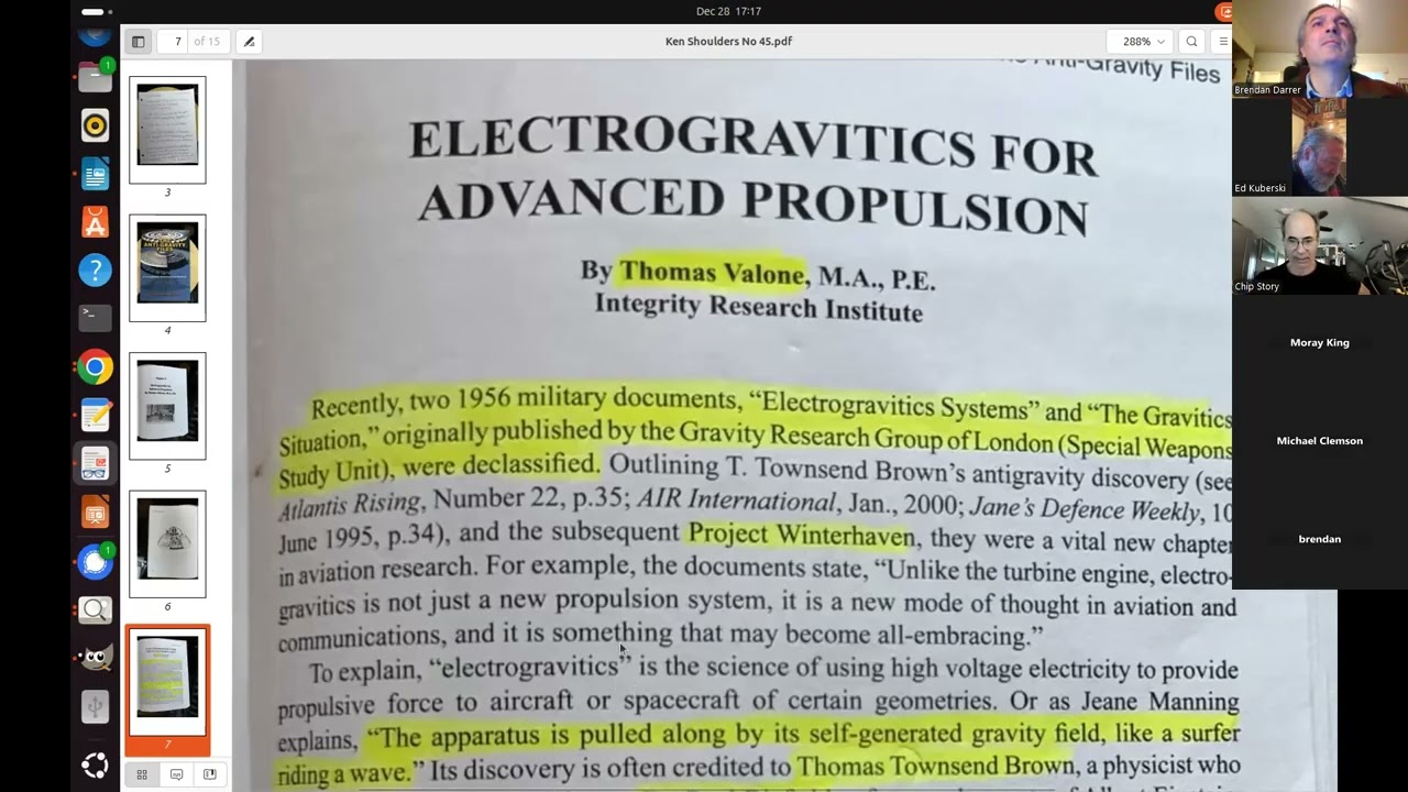 EVOs and Consciousness Research - Ken Shoulders 45 - 28th December 2025
