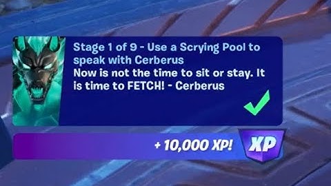 Fortnite - Use a Scrying Pool to speak with Cerberus - Chapter 5 Season 2