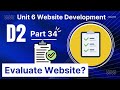 BTEC Level 3 IT - Unit 6 - Website Development - Part 34 - D2 - EVALUATE WEBSITE