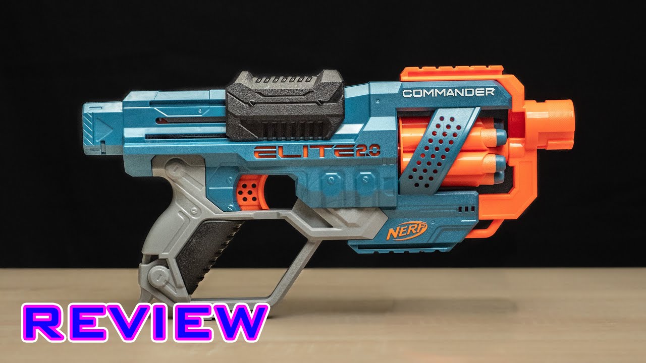 Nerf Elite 2.0 Commander Com Tambor Giratório Para 6 Dardos