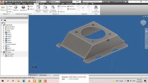 Bài 5 Thực hành thiết kế sản phẩm kim loại tấm Sheet Metal Inventor