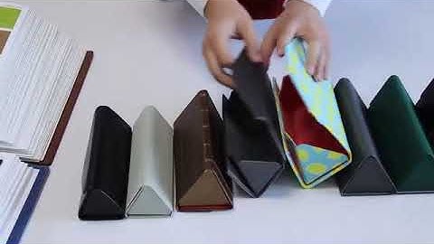 Fashion foldable triangular glasses case