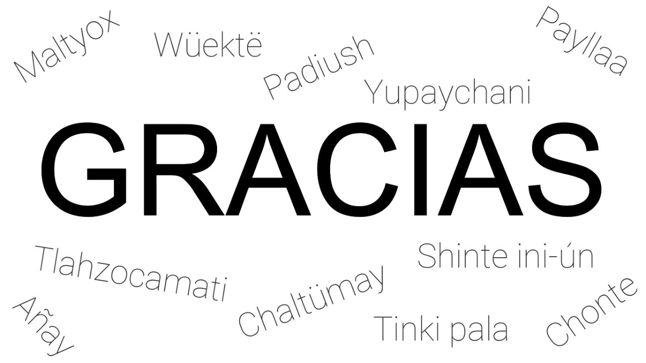Gracias en 11 lenguas indígenas YouTube Gracias en 11 lenguas indígenas YouTube