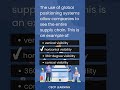 Use of GPS allow companies to see the entire supply chain. This is an example of: