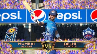 Mumbai Indians vs Delhi Capitals - VIVO IPL 14 (2021) - Cricket 19 Hardest Difficulty 4K