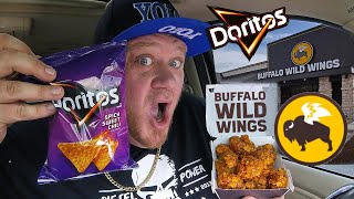 Buffalo Wild Wings ⭐Doritos Spicy Sweet Chili Wings⭐ Food Review!!!