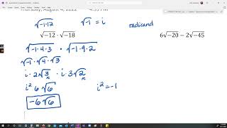 Operations with Square Roots of Negative Numbers