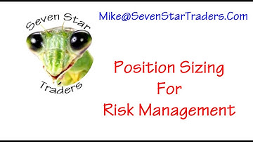 Position Sizing for Risk Management