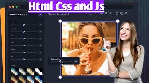 Make  An Image Editor  App in HTML CSS & JavaScript  Image Editor in JavaScript|Photo Editer App