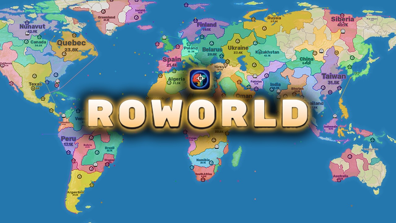 RoWorld gameplay and world-conquest map