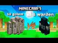 10 IRON GOLEMS Vs 1 WARDEN #viral #minecraft #gaming