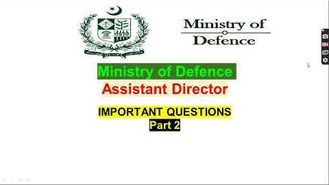 Ministry of Defence Assistant Director Past Papers Repeated MCQs | MOD AD Repeated MCQs | Part 2