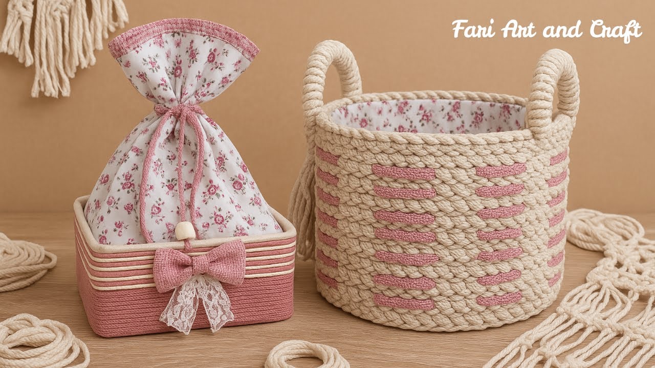 Turning Ugly Boxes into Pinterest-Worthy Baskets!!😱😱♻️ #fariartandcraft