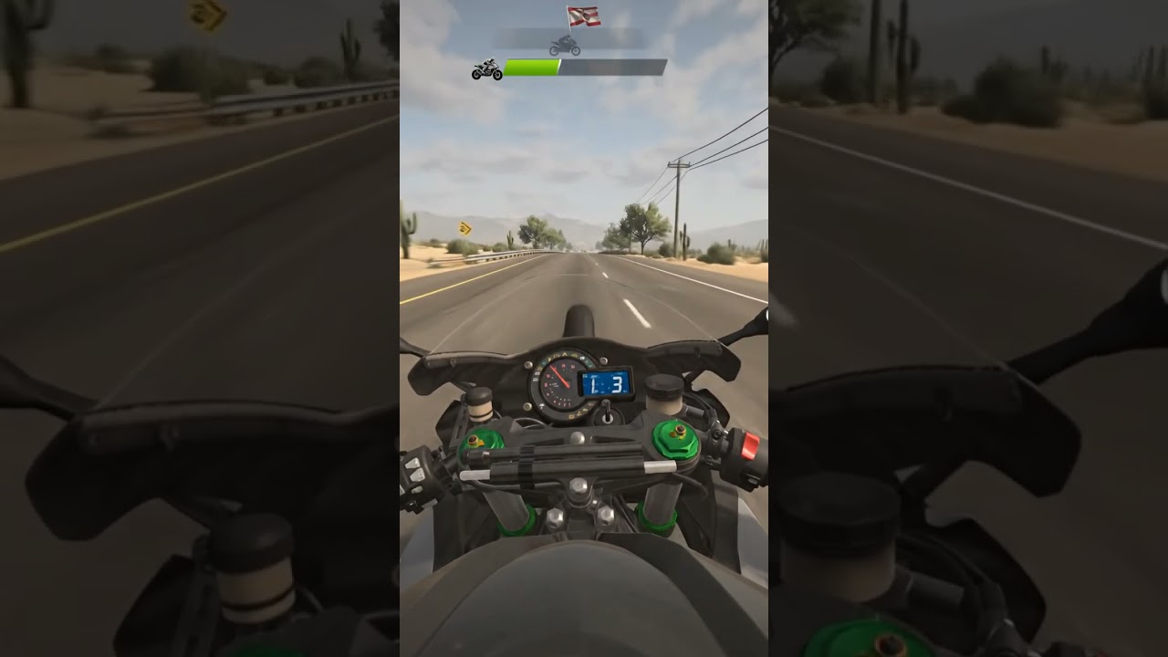 l riding a bike in a game The game name is traffic rider