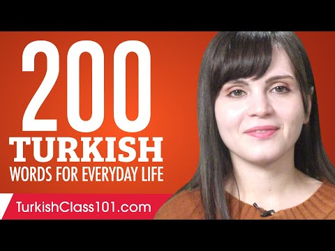 200 Turkish Words for Everyday Life - Basic Vocabulary #10