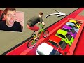 GTA V Online: BMX vs CARROS - O SALTO por cima dos CARROS!!! ÉPICO