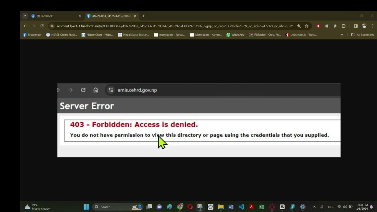 EMIS ReAL Reporting Forbidden Access Denied Solved YouTube