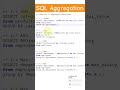 SQL Aggregation Functions 💻 #interviewtips #coding #sql #leetcode #hackerrank