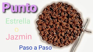 ✰How to Crochet Jasmine Stitch in the Round Step by Step✰Star Stitch Crochet✰Crochet Tutorial✰1