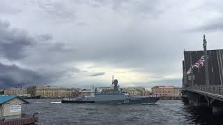 Генеральная репетиция морского парада на День ВМФ в Питере 24.07.2020