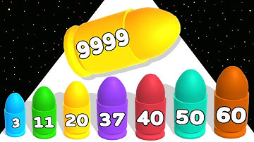 Bullet Up Run - Level Up Bullet Max Level Gameplay (Merge Bullet Gun)