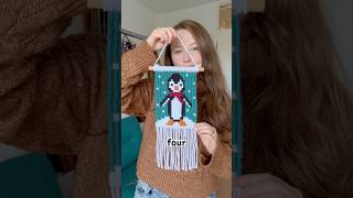 Macrame Christmas Challenge Week 3 - penguin with a scarf 🐧