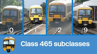 Class 465 subclasses comparsion